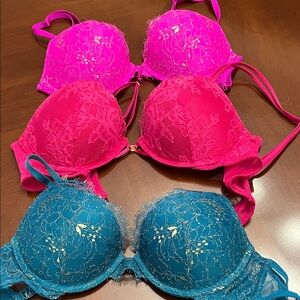 3 bundle Victoria Secret Elegant Lace Women's Bra
